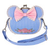 Loungefly Disney - Minnie Floral and Lace Kisslock 7" Faux Leather Crossbody Bag