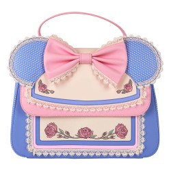 Loungefly Disney - Minnie Floral and Lace 9" Faux Leather Crossbody Bag