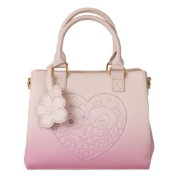 Loungefly Lilo & Stitch - Cherry Blossom Heart 8" Faux Leather Crossbody Bag
