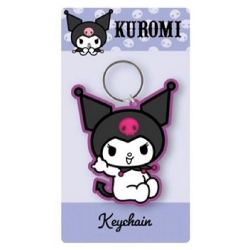 Kuromi Zwaaiend Sleutelhanger 2D PVC 7x12,5cm