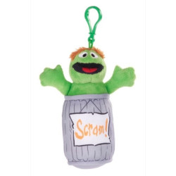 Sesamstraat Knuffel Oscar Bagclip 10cm
