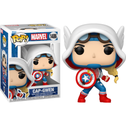 Funko Pop 1486 Cap Gwen, Spider-Gwen: Gwenverse