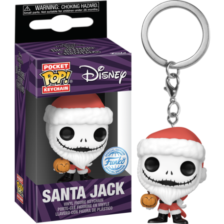 The Nightmare Before Christmas - Santa Jack with Jack-O-Lantern Pocket Pop! Keychain