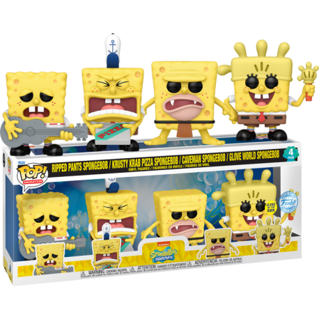 Funko 4-Pack Spongebob Squarepants - Spongebob Squarepants Glow in the Dark (Special Edition)