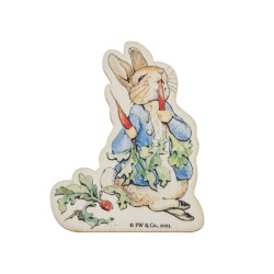 Peter Rabbit With Radishes Wooden Magneet