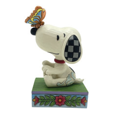 Jim Shore - The Perfect Landing (Snoopy With Butterfly On Nose Figurine)