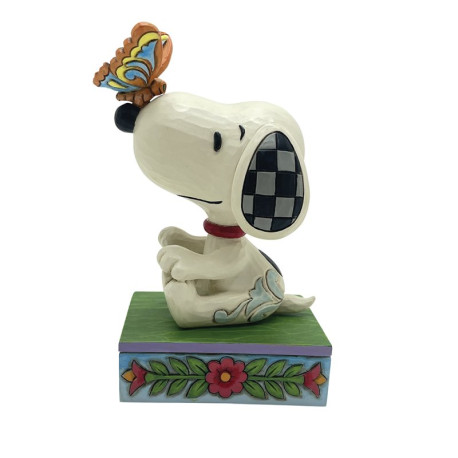 Jim Shore - The Perfect Landing (Snoopy With Butterfly On Nose Figurine)