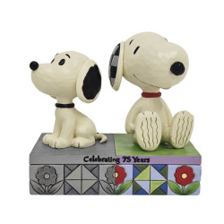 Jim Shore - I Remember You (1950's Vs Modern Snoopy Figurine)