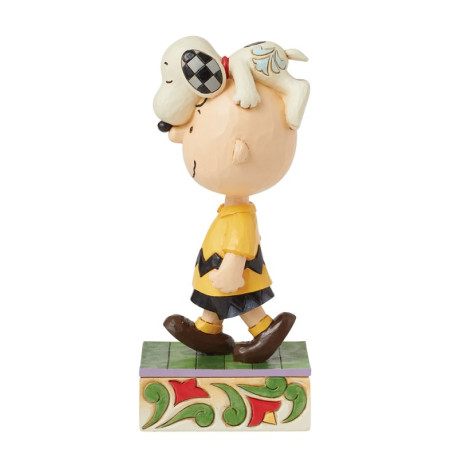Jim Shore - Head Honcho (Snoopy On Charlie Brown's Head Figurine)