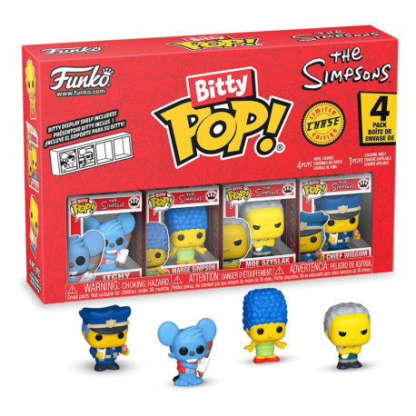 Simpsons - Itchy, Marge Simpson, Moe Szyslak & Mystery Chase Bitty Pop! Vinyl Figure 4-Pack