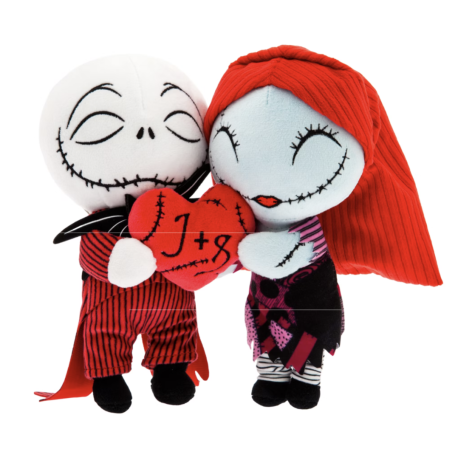 Disney Jack Skellington and Sally Valentine's Day Plush Set, Tim Burton's The Nightmare Before Christmas