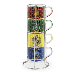Set of 4 - Harry Potter Espresso Cups + Metalrack 100 ml