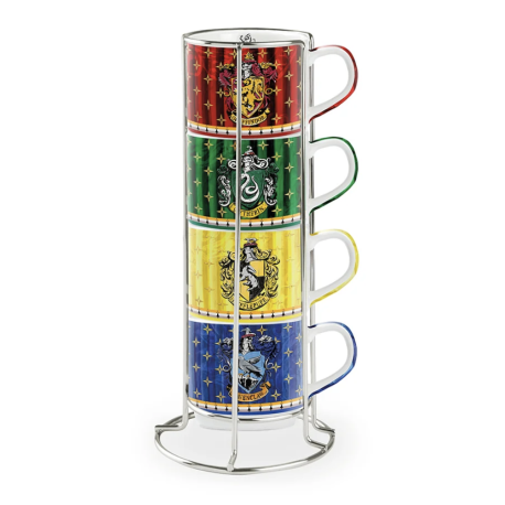 Set of 4 - Harry Potter Espresso Cups + Metalrack 100 ml