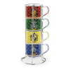 Set van 4 - Harry Potter Espresso Cups + Metalrack 100 ml
