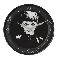 Iconic Collection Glass Wall Clock - Female Icon