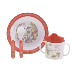 Disney Winnie The Pooh Melamine 4 Piece Dinner Set