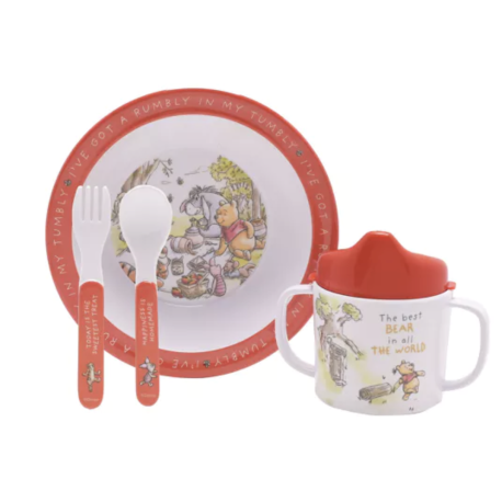 Disney Winnie The Pooh Melamine 4 Piece Dinner Set