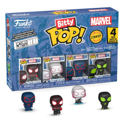 Spider-Man - Miles Morales, Ghost-Spider, Spider-Man 2099 & Mystery Chase Bitty Pop! Vinyl Figure 4-Pack