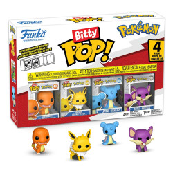 Pokemon - Charmander, Jolteon, Lapras, & Rattata Bitty Pop! Vinyl Figure 4-Pack