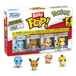 Pokemon - Squirtle, Eevee, Growlithe, & Psyduck Bitty Pop! Vinyl Figure 4-Pack