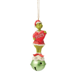 Jim Shore - Grinch Holding Bell 2025 Hanging Ornament