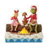 Jim Shore - Grinch, Cindy-Lou And Max Roasting Marshmallows LED Figurine