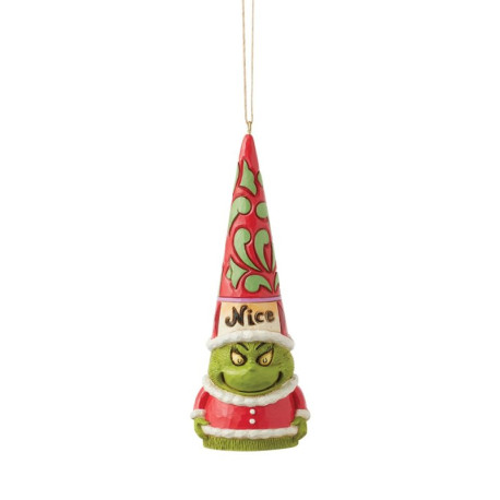 Jim Shore - Grinch Naughty Nice Gnome Hanging Ornament