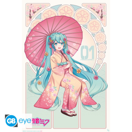 Hatsune Miku - Poster Maxi 91.5x61 - Sakura Kimono (AG2)