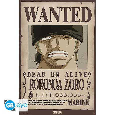 One Piece - Poster Maxi 91.5x61 - Wanted Zoro Wano (204)