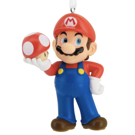 Hallmark Ornament - Mario with Mushroom, Nintendo
