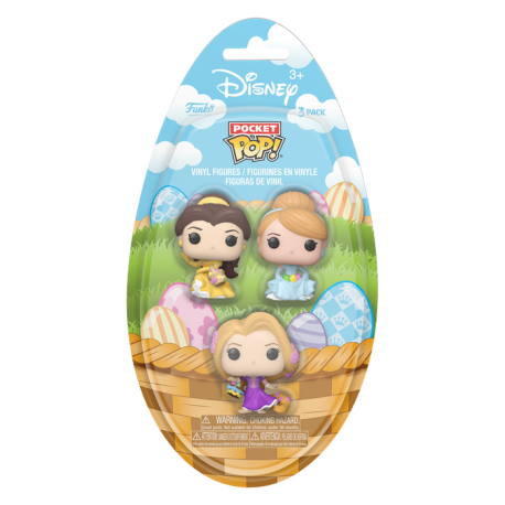 Disney Princess - Belle, Cinderella & Rapunzel (Easter) Pocket Pop! Vinyl Figure 3-Pack