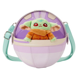 Loungefly Star Wars: The Mandalorian - Grogu Figural Pod Plush 9" Faux Leather Crossbody Bag