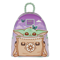 Loungefly Star Wars: The Mandalorian - Grogu Butterfly 10" Faux Leather Mini Backpack