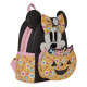 Loungefly Disney - Minnie Mouse Cosplay Floral Pumpkin Glow-in-the-Dark Candy Corn Scented 10" Faux Leather Mini Backpack