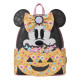 Loungefly Disney - Minnie Mouse Cosplay Floral Pumpkin Glow-in-the-Dark Candy Corn Scented 10" Faux Leather Mini Backpack