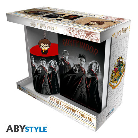 Harry Potter - Giftset Mug 320ml + Keychain + Notebook Harry-Ron-Hermione