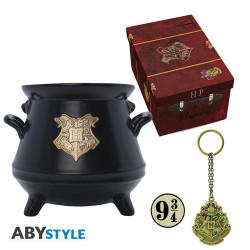 Harry Potter - Premium Giftset 3D mug+3D Keychain+Pin Hogwarts' suitcase