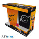 Naruto Shippuden - Giftset XXL glass + Pin + Pocket Notebook "Konoha"