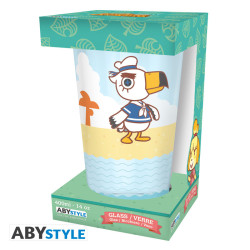 Animal Crossing - Large Glass - 400ml - "Beach Characters"