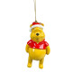 Disney Winnie the Pooh with Santa hat - Hanging Ornament