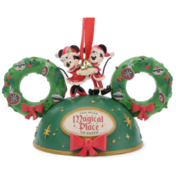 Disney Mickey and Minnie Mouse Festive Ears Hat Ornament