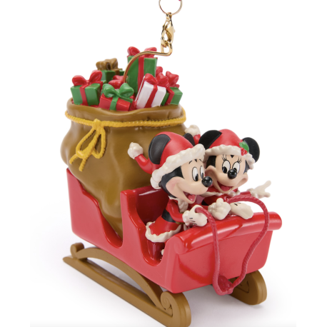 Disney Mickey and Minnie Mouse Festive Sleigh Ornament