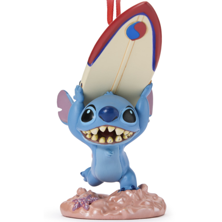 Disney Stitch with Surfboard Sketchbook Ornament, Lilo & Stitch