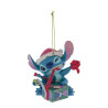 Disney Traditions - Stitch Unwrapping Christmas Gift Hanging Ornament