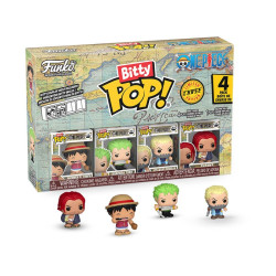 One Piece - Monkey D. Luffy, Roronoa Zoro, Axe-Hand Morgan & Chase Bitty Pop! Vinyl Figure 4-Pack