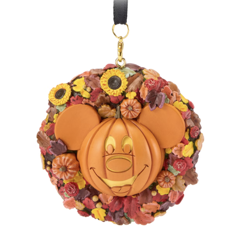 Disney Mickey Mouse Jack o' Lantern Wreath Halloween Ornament