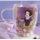 Disney Pastel Princess Floral Decorative Glass Mug - Snow White