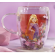 Disney Pastel Princess Floral Decorative Glass Mug - Rapunzel