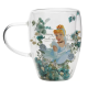 Disney Pastel Princess Floral Decorative Glass Mug - Cinderella