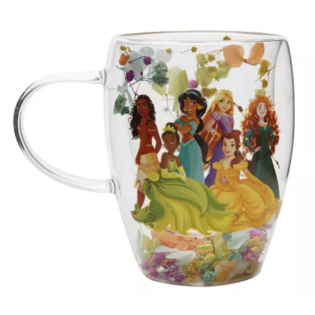 Disney Pastel Princess Floral Decorative Glazen Mok - Multi Princess